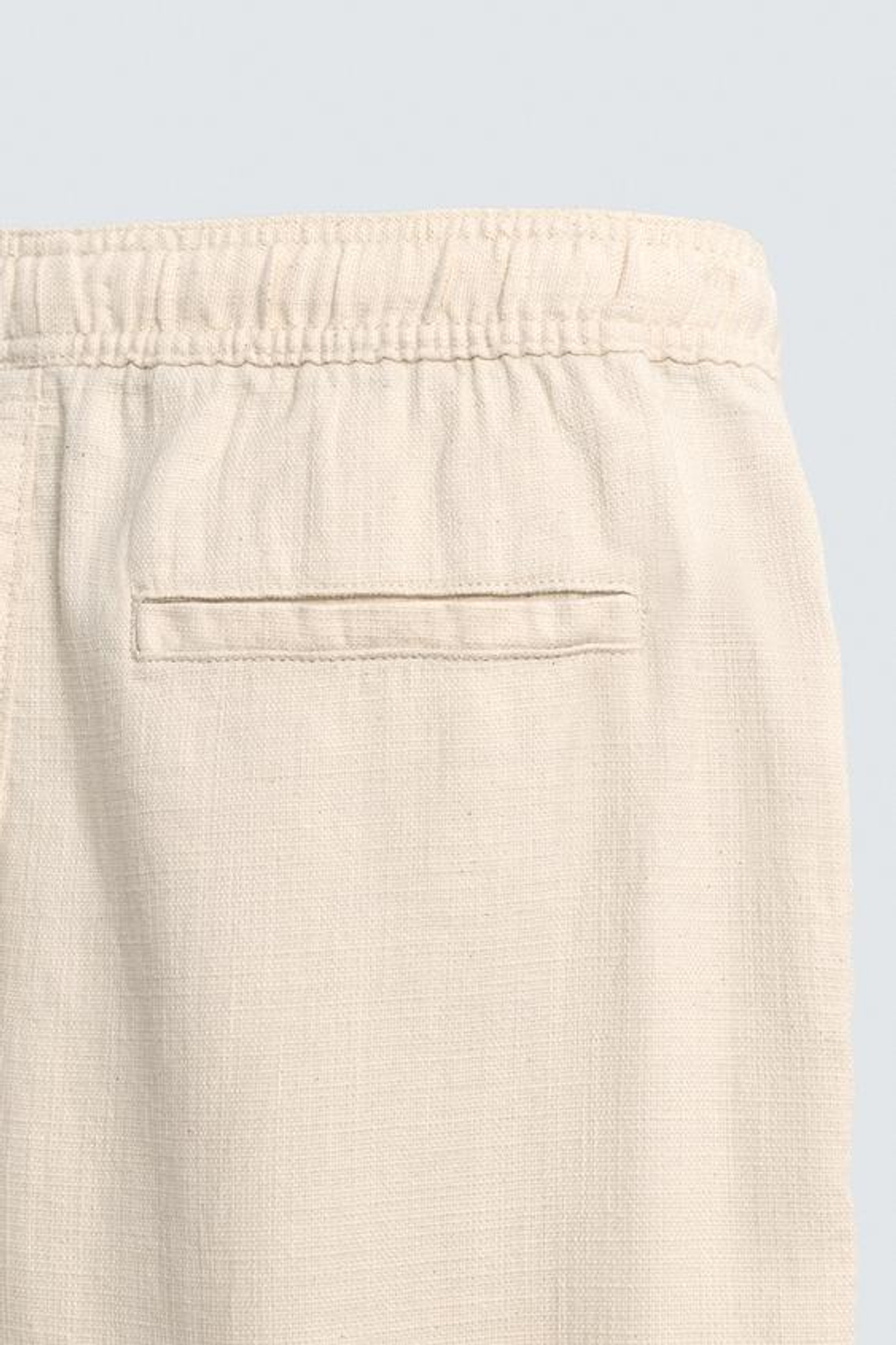 ZARA ШОРТЫ КЛАССИЧЕСКОГО КРОЯ ИЗ РЕЛЬЕФНОЙ ТКАНИ, СВЕТЛО-БЕЖЕВЫЙ