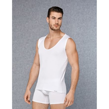 Мужские майка белая с глубоким вырезом  Doreanse 2015