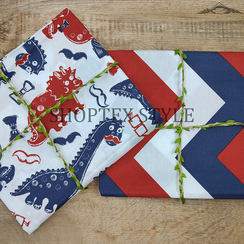 Сатин "Детство-динозавры №1" | ш.245 см | 115 г/м² | хлопок-100%