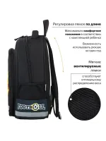 Рюкзак ПИФАГОР SCHOOL для начальной школы, "Fire goal", 38x2