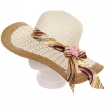 Шляпа женская с широкими полями «TiraMiSu- Ассоль», микс 6 цветов, р58, ширина полей 10 см
