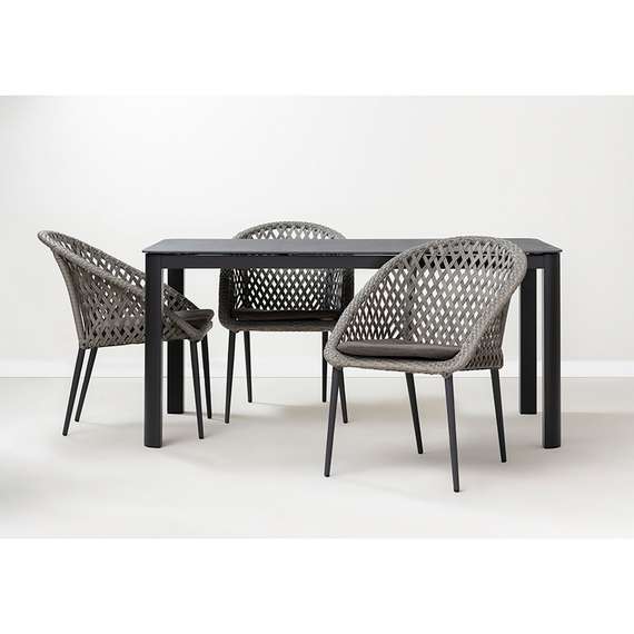 Уличный стол Leif, 160х90х75 см, темно-серый