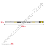 STAYER GRAND 2 м, точность 1 мм/м, 2 глазка, Правило с уровнем и ручками, (10752-2.0)