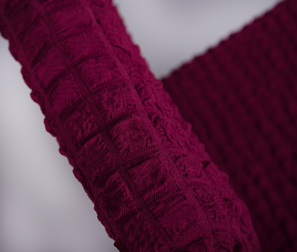 Чехол на стул без оборки со спинкой, цвет Бордовый, Набор 4 шт.