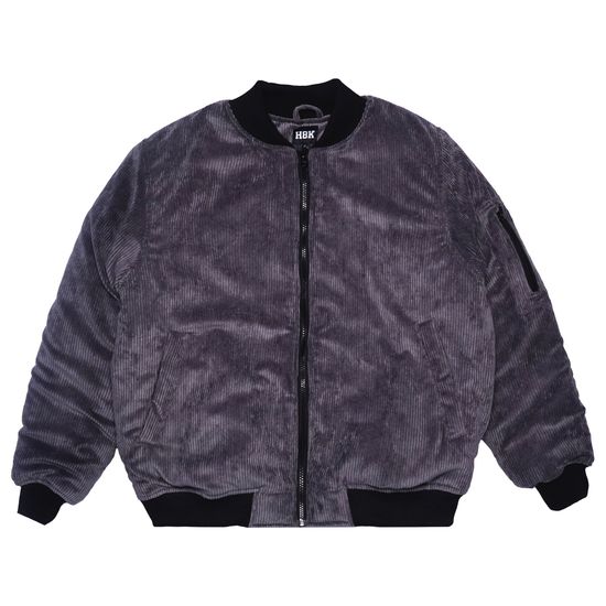 Куртка HOOK Бомбер «Вельвет» утеплитель 150 серый