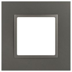 Рамка для розеток и выключателей ЭРА Elegance 14-5011-16 Classic, на 1 пост, титан