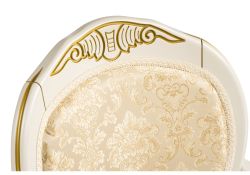 Кресло Лауро слоновая кость с золотой патиной / бежевый тесьма 11