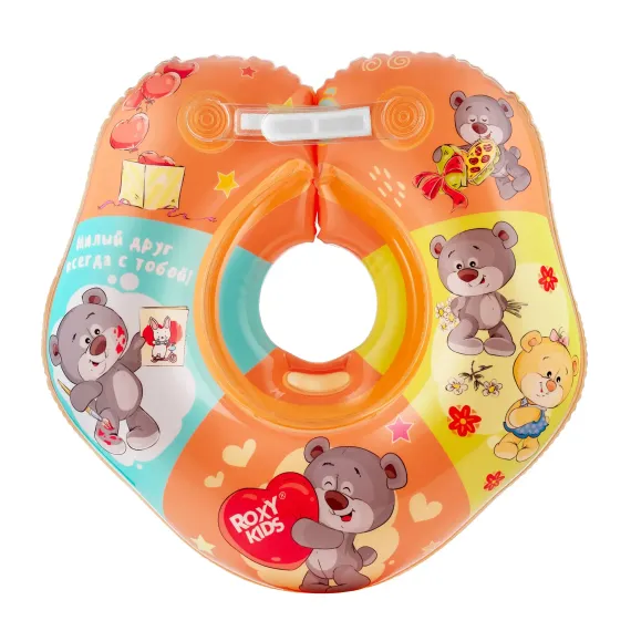 Круг надувной Roxy-Kids на шею для купания малышей Мишка Friendly RTT-002F