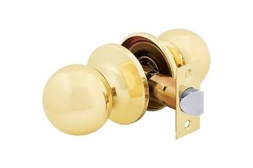 Дверная ручка для межкомнатной двери кноб ИТАРОС с сантехнической защелкой старая золото GP