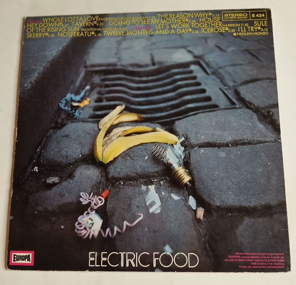 Винтажная виниловая пластинка LP Electric Food (Germany 1970)