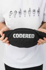 Сумка поясная Codered Hip Bag Черный микрофибра/Светоотражающий принт