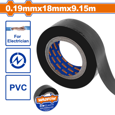 Изолента черная 18ммх9.15м (300) WADFOW WPN1101