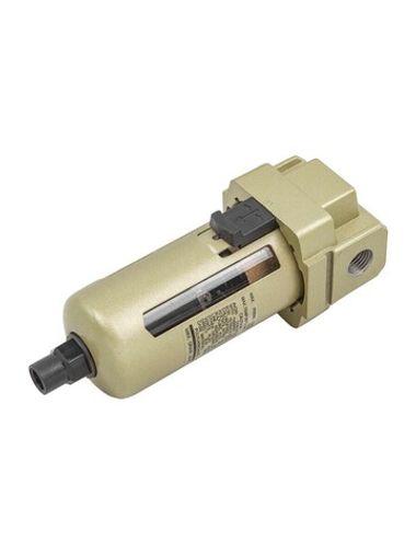 Фильтр воздушный для пневмосистем 1/4''(автоматич.слив,10Мк, 1500 л/мин, 0-10bar,раб. температура 5°-60°) RockForce##Rock FORCE RF-AF3000-02D