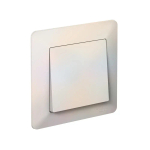 ATLASDESIGN AIR 1-постовая РАМКА, ЖЕМЧУГ/дымчатый белый