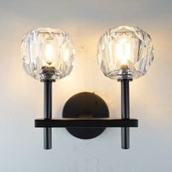 Бра Boule De Cristal Double Sconce Brass Черный By Imperiumloft