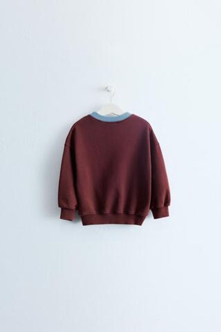 ZARA TIMELESS — ТОЛСТОВКА С ВЫШИВКОЙ, ГРАНАТОВЫЙ