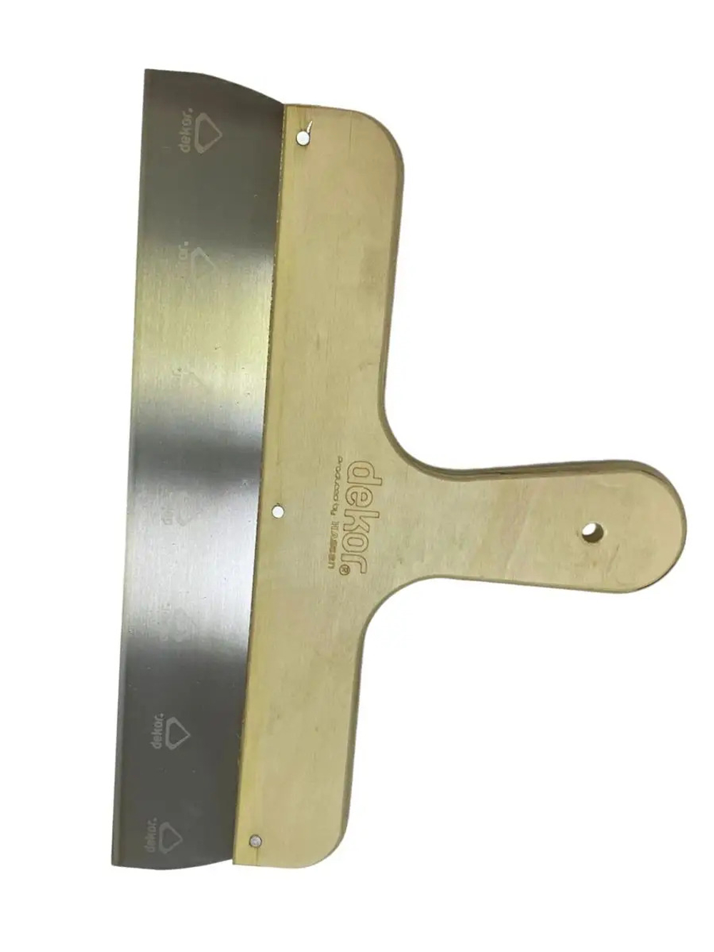 Шпатель фасадный 25 см с изогнутой деревянной ручкой Kitan 846