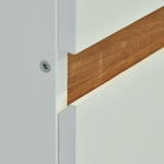 Кухонный модуль напольный 3 ящика 60х60х85,белый/массив дуба