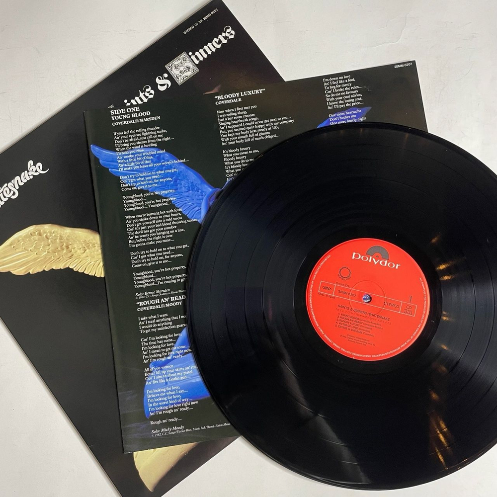 Винтажная виниловая пластинка LP Whitesnake Saints and Sinners (Japan 1982) (No Obi) Young Blood