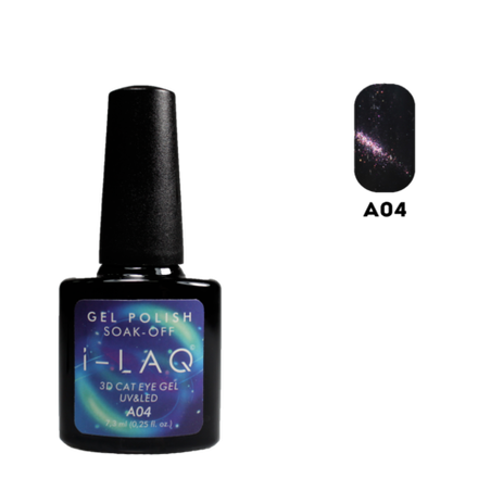 Гель-Лак I-laq "Кошачий глаз" Цвет А04  7,3 мл.