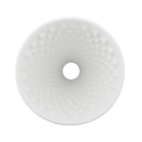 Воронка-дриппер для кофе YAMI Diamond Coffee Dripper V02, белая, на 2-4 чашки