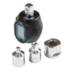 KING TONY (34417-1A) Динамометрический адаптер серии "DIGITAL", 1/2", 40-200 Нм, 4 предмета, кейс