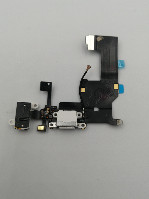 Шлейф для Apple iPhone 5 на системный разъем + микрофон Белый