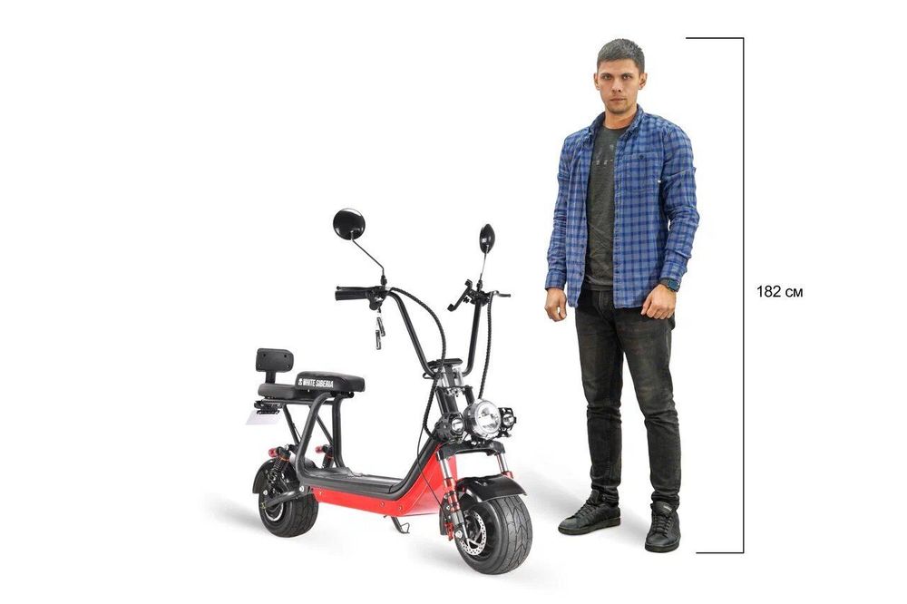 Электроскутер CityCoco WHITE SIBERIA PRO TRIKE 3000W (Красный) фото 25 фото №30