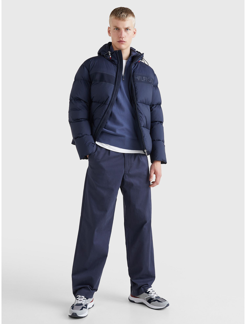 Брюки Tommy Hilfiger TH Monogram Relaxed Fit Logo Desert Sky