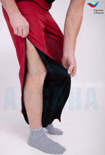 Брюки ортопедические межсезонные (до 0) с молниями по бокам. Размер S (44-46). Цвет БОРДОВЫЙ. Ткань ПЛАЩЕВКА + ФЛИС