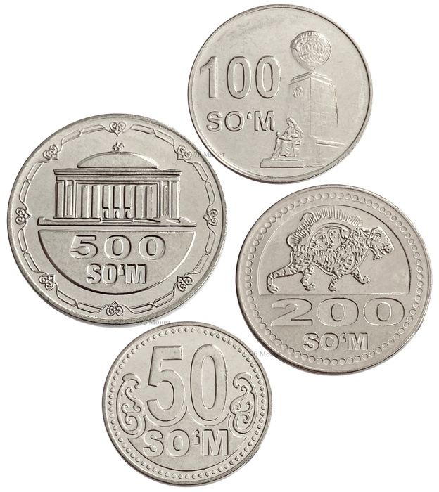 Набор монет 2018 Узбекистан (4 шт)