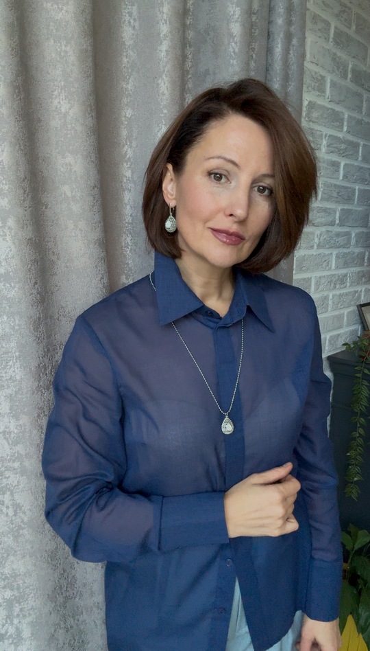 Кулон на цепочке "Милора" капля с цирконами, оттенок серебро