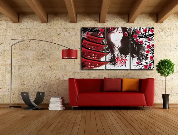 Модульная картина "Японский стиль"