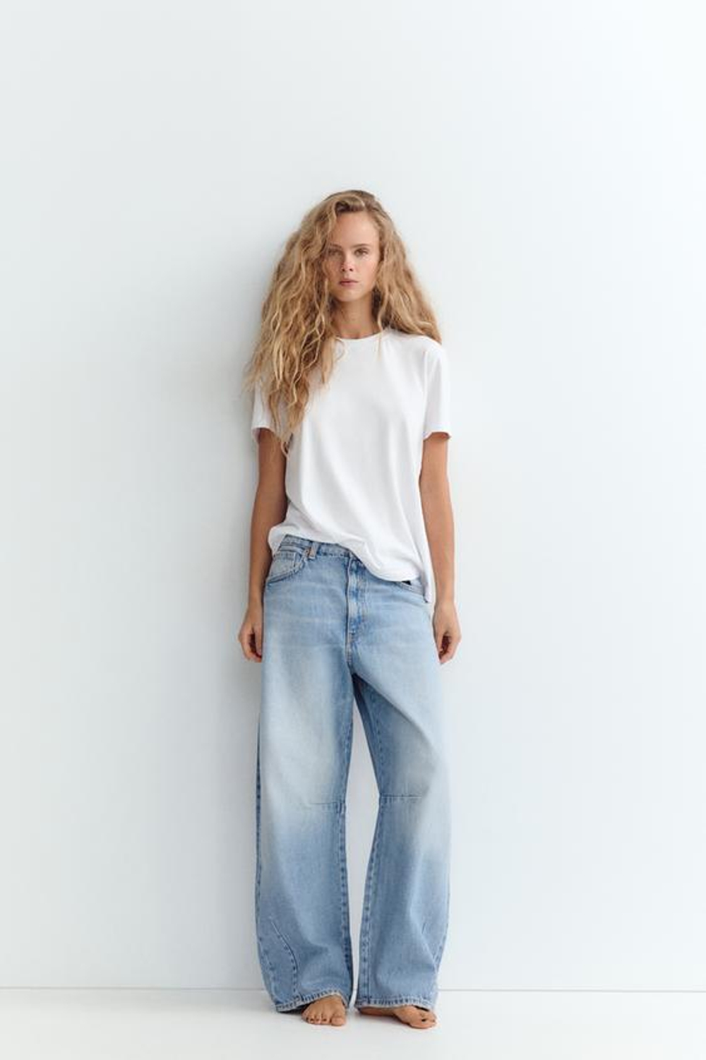 Джинсы TRF BAGGY DISTRESSED ORTA BEL - ZARA