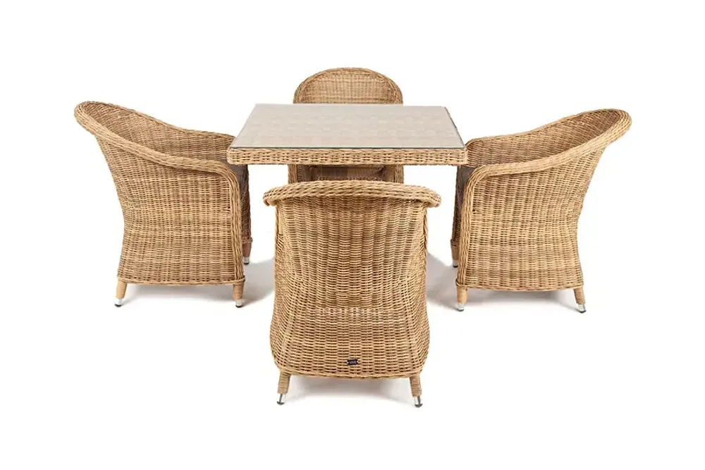 "Фредо" обеденная группа из искусственного ротанга, цвет соломенный