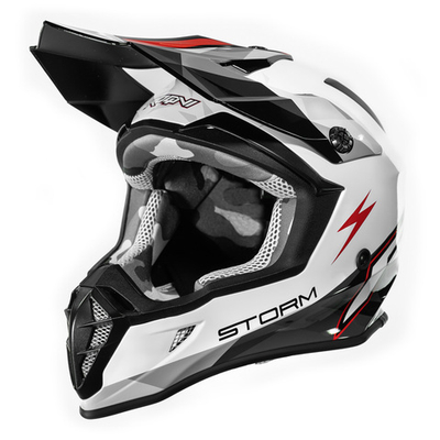 Мотошлем Roqvi модель STORM (Мотошлем ROQVI STORM бело/черный глянцевый)