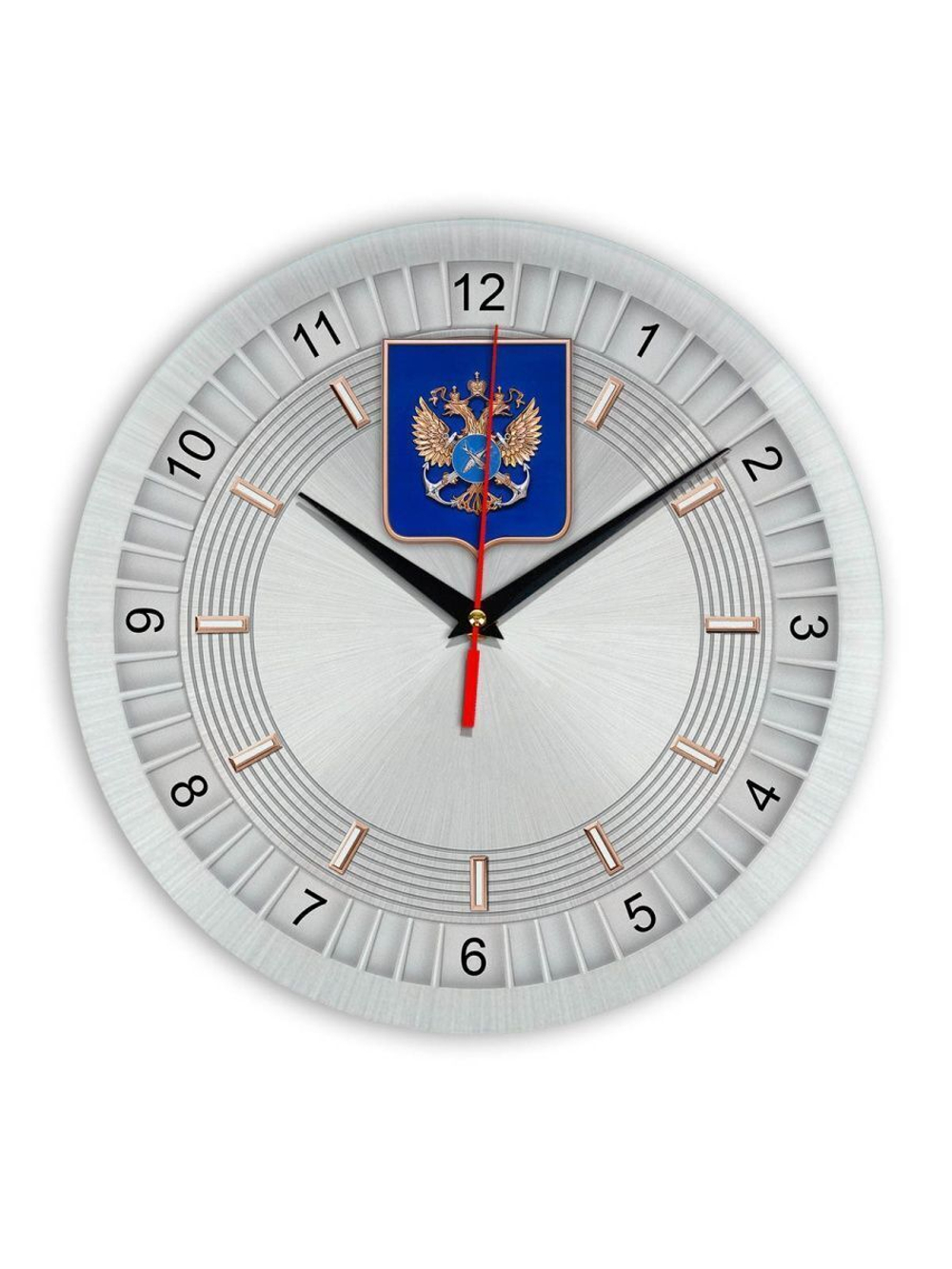 Настенные часы "герб Росрыболовства 02 11" Декор для дома, подарок