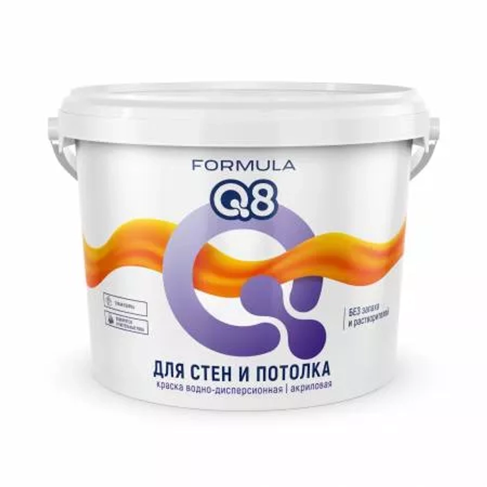 Краска водно-дисперсионная акриловая белая Formula Q8 3кг