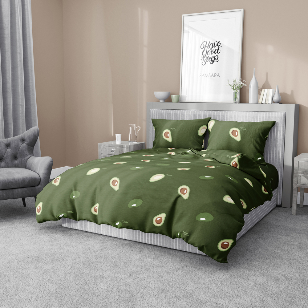 Комплект постельного белья 1,5сп AVOCADO, 100% хлопок