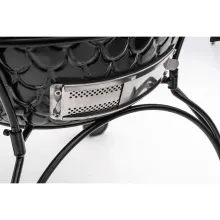 Керамический угольный гриль DinoEgg Classic Black, 46 см, с ножками и столиками