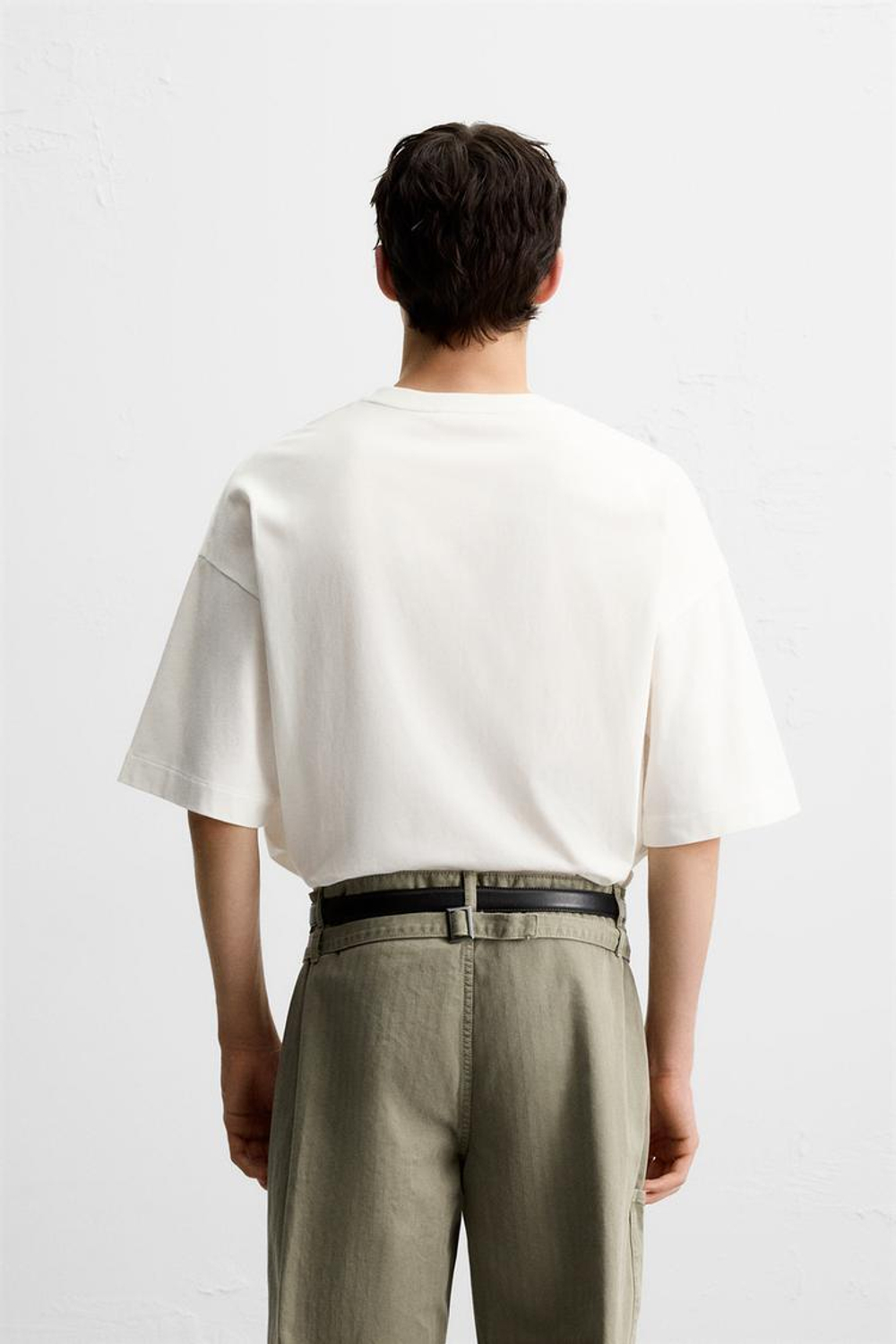 ZARA ФУТБОЛКА С НАДПИСЬЮ, БЕЛЫЙ