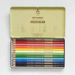 Цветные карандаши Mitsubishi Pencil Polycolor (12 шт)