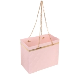 Пакет для цветов и подарков «Стиль» 18*10*15 см, розовый