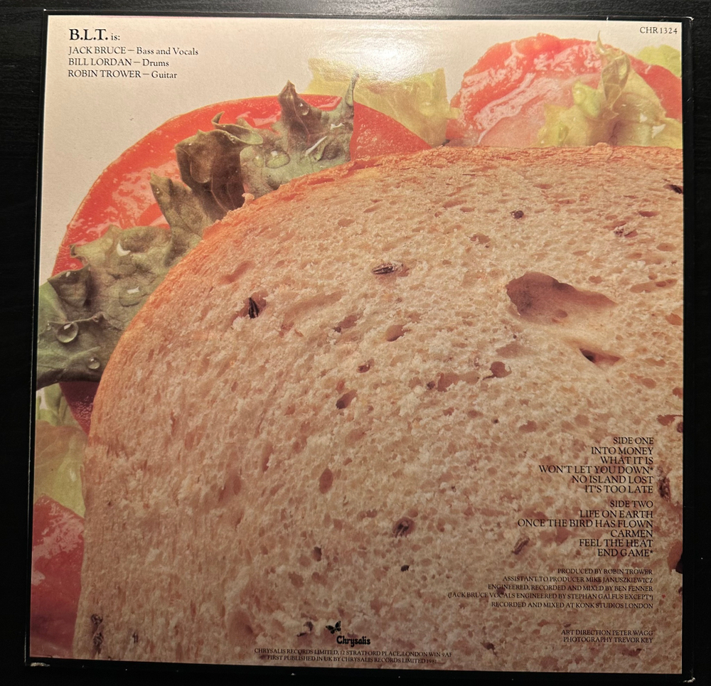 Jack Bruce / Bill Lordan / Robin Trower - B.L.T. (Англия 1981г.)