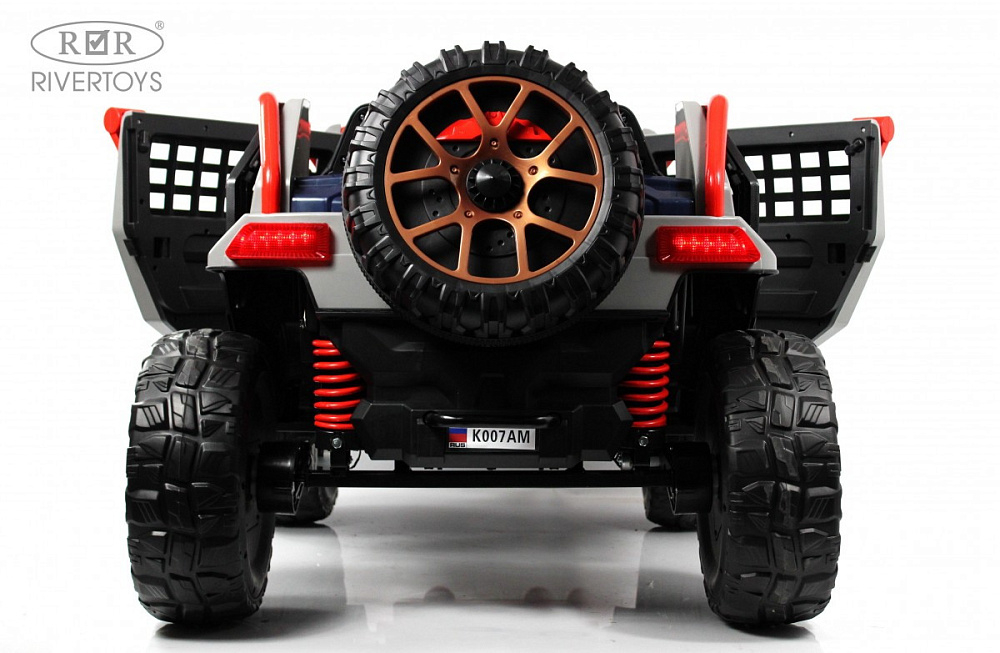 Детский электромобиль RiverToys K007AM серый