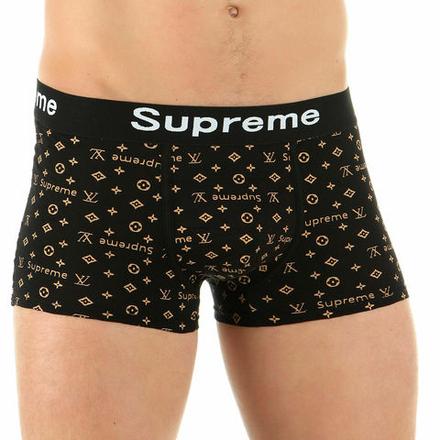 Мужские трусы хипсы черные Supreme LV