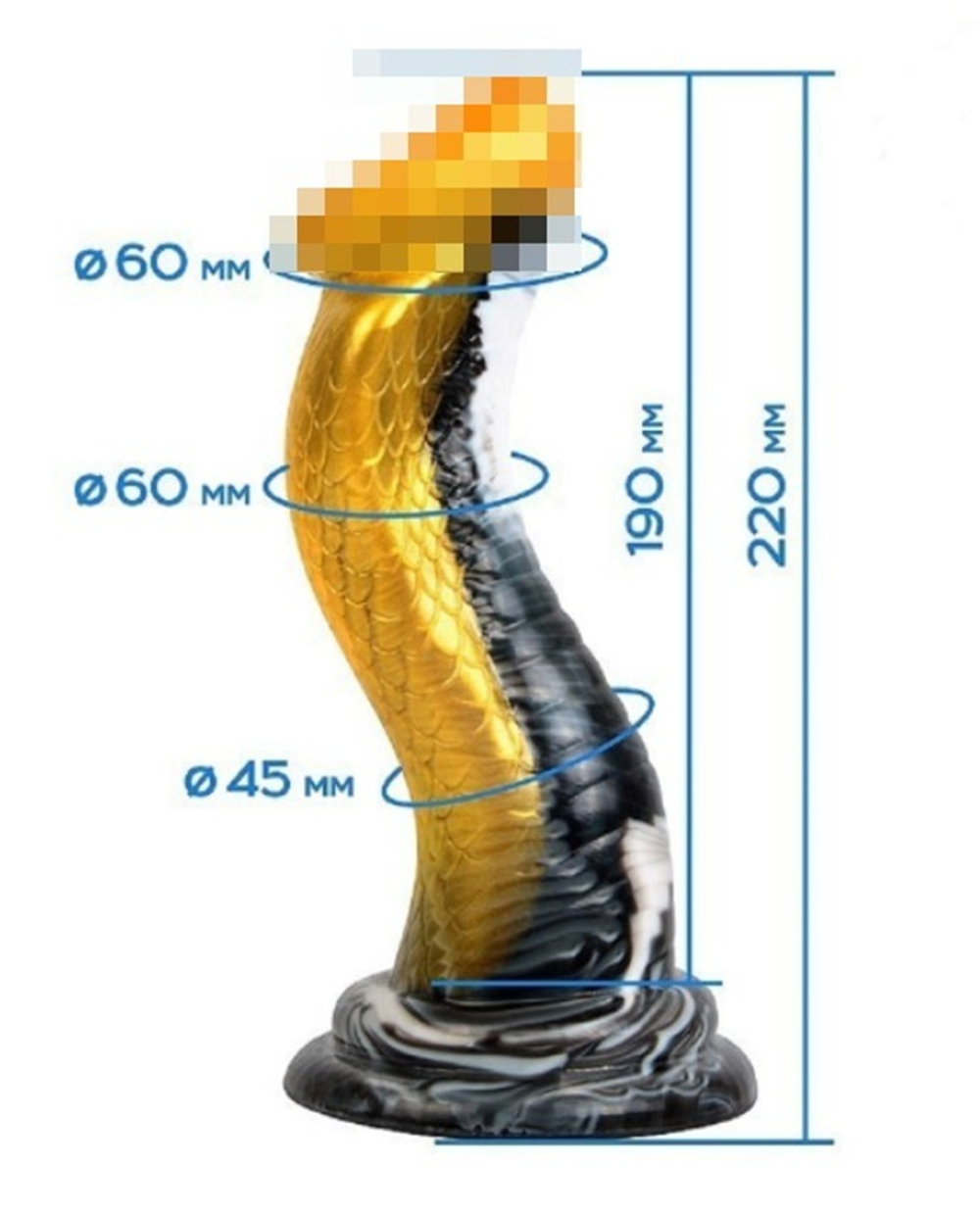 Фаллоимитатор с присоской Magic Hero разноцветный 22 см