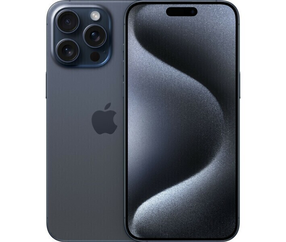 Смартфон Apple iPhone 15 Pro Max 1 ТБ, Dual: nano SIM + eSIM, синий титан