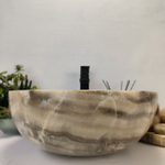 Раковина из оникса Bowl Grey TinLip BO-63005 45*45*17 42
