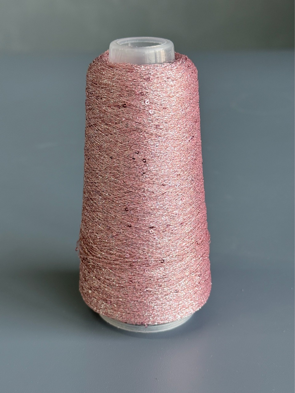 Пряжа Siyue Lurex Sequins пайтка 1,5 мм (43/пыльная роза), 1800м/50гр